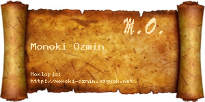 Monoki Ozmin névjegykártya